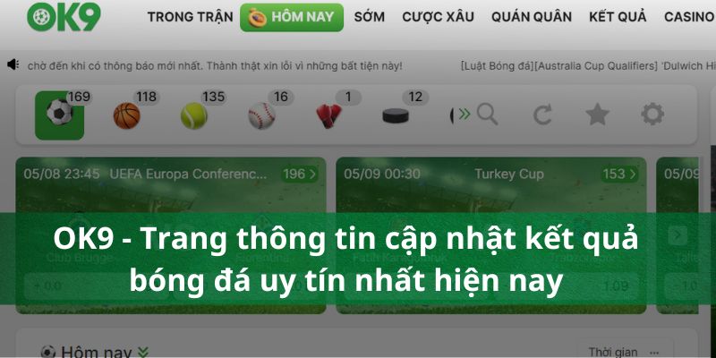 OK9 - Địa chỉ cập nhật kết quả bóng đá uy tín nhất hiện nay